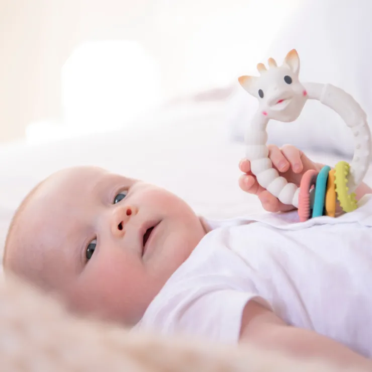 Jouets 0-2 Ans|Matières Naturelles-Sophie la girafe Anneau de dentition Colo'rings So'Pure