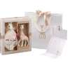 Sucettes Et Tétines|Peluches & Doudous-Sophie la girafe Coffret naissance prêt à offrir et Doudou avec attache sucette