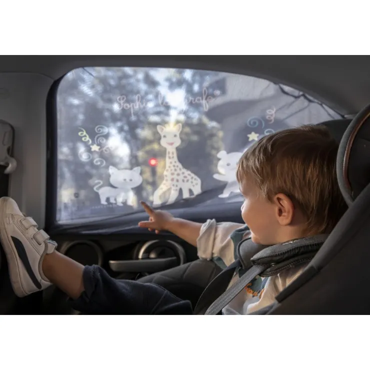 En Voiture-Sophie la girafe Set de 2 pare-soleil « chaussette »